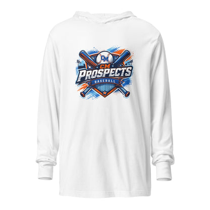Performance | Hooded Long Sleeve T Shirt | Central Missour Prospects | Shield Logo