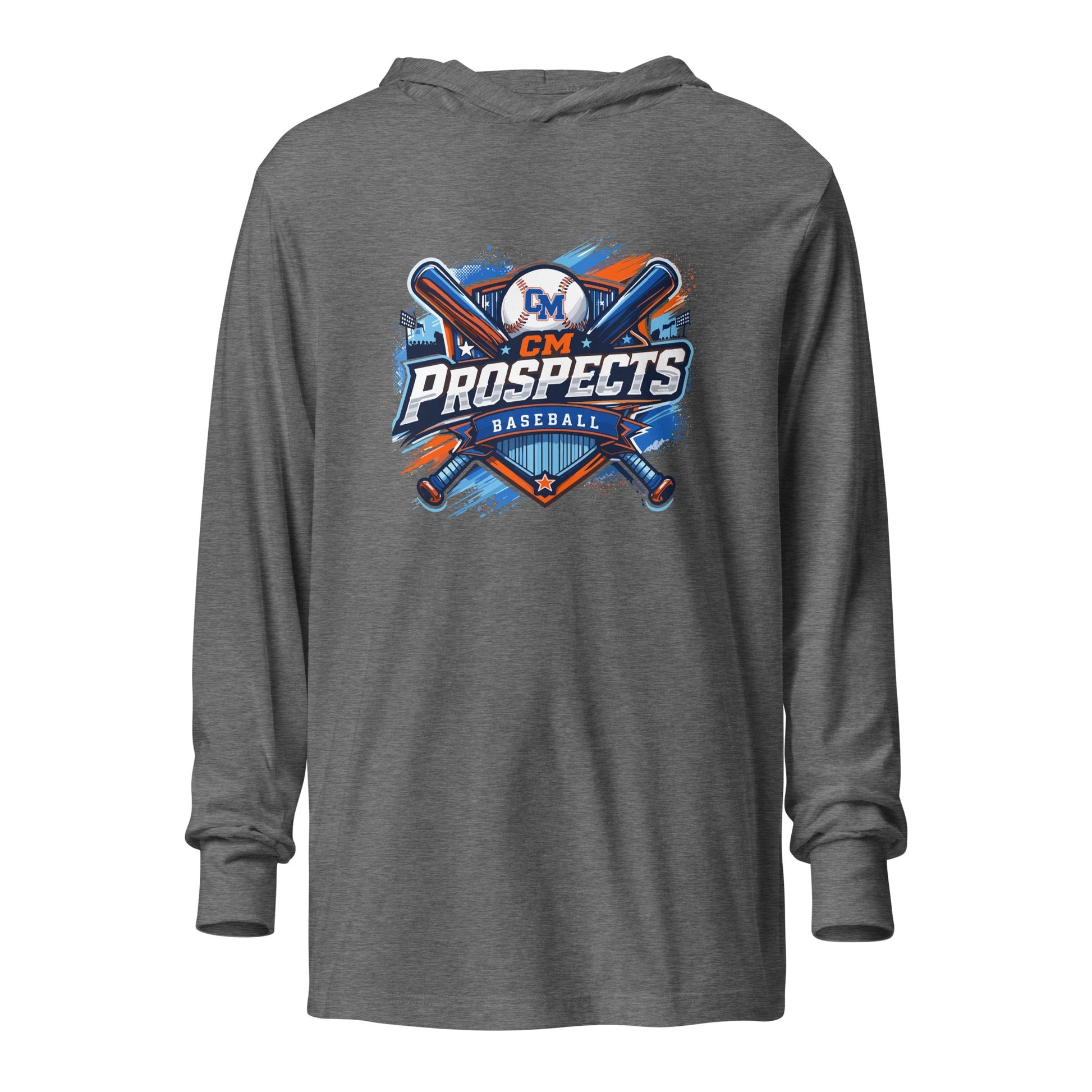 Performance | Hooded Long Sleeve T Shirt | Central Missour Prospects | Shield Logo