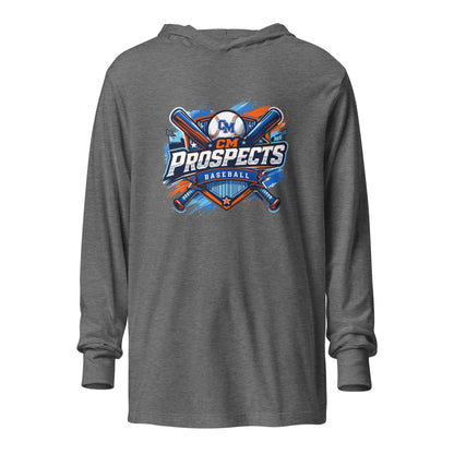 Performance | Hooded Long Sleeve T Shirt | Central Missour Prospects | Shield Logo