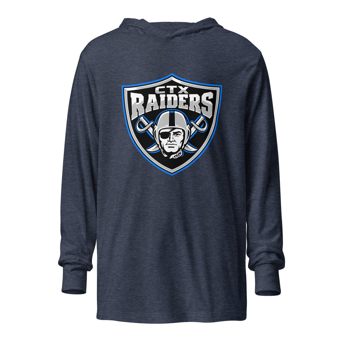 Performance | Hooded Long Sleeve T Shirt | Central Texas Raiders | Emblem Logo