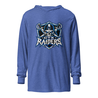 Performance | Hooded Long Sleeve T Shirt | Central Texas Raiders | Shield Logo