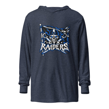 Performance | Hooded Long Sleeve T Shirt | Central Texas Raiders | Vanguard Logo