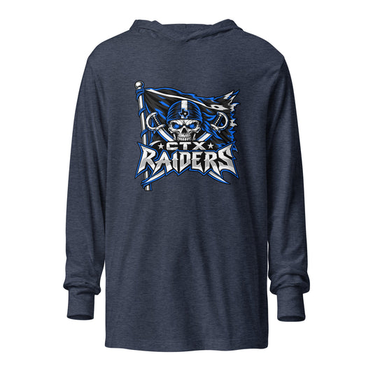 Performance | Hooded Long Sleeve T Shirt | Central Texas Raiders | Vanguard Logo