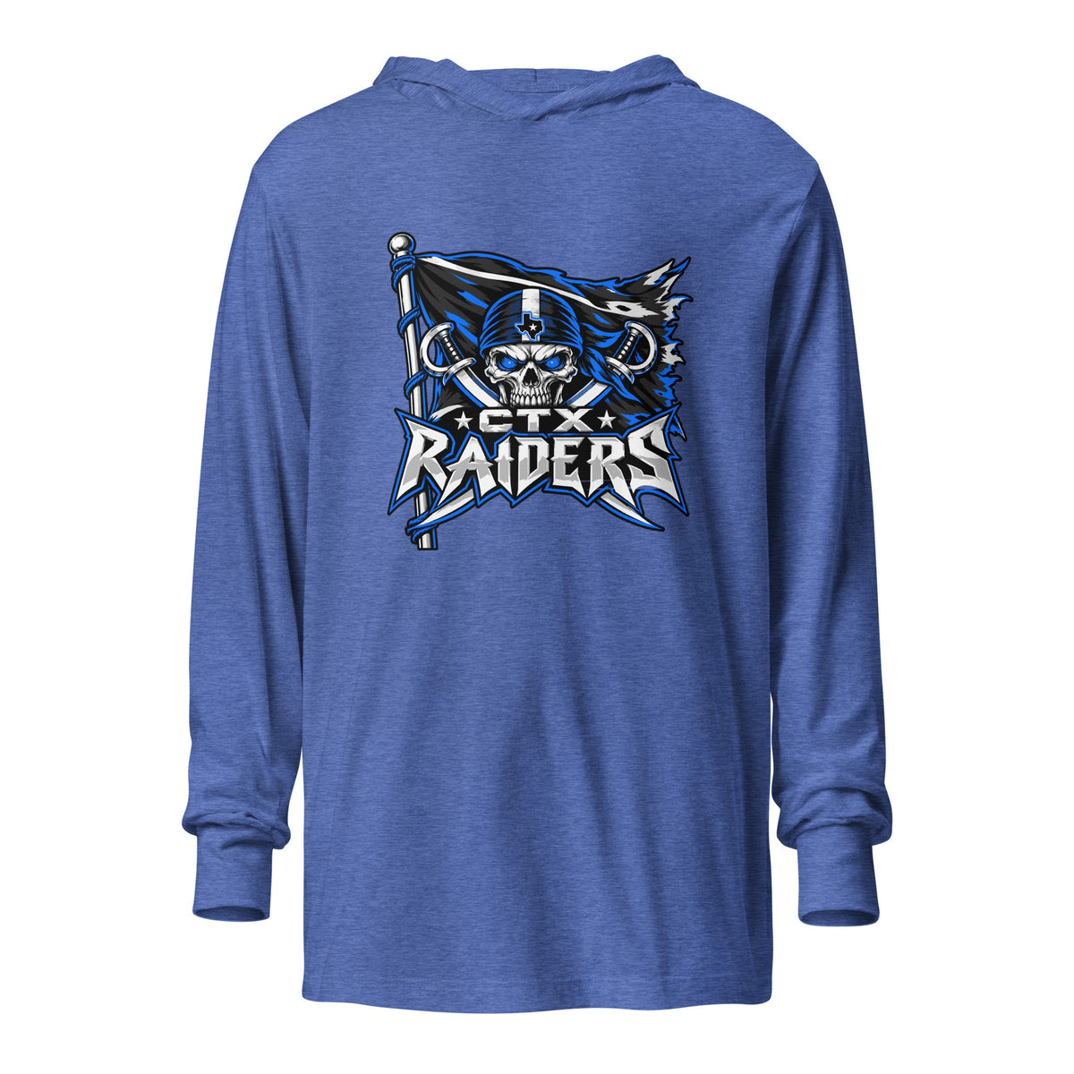 Performance | Hooded Long Sleeve T Shirt | Central Texas Raiders | Vanguard Logo