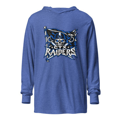 Performance | Hooded Long Sleeve T Shirt | Central Texas Raiders | Vanguard Logo