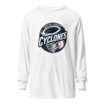 Performance | Hooded Long Sleeve T Shirt | Centre County Cyclones | Badge Logo