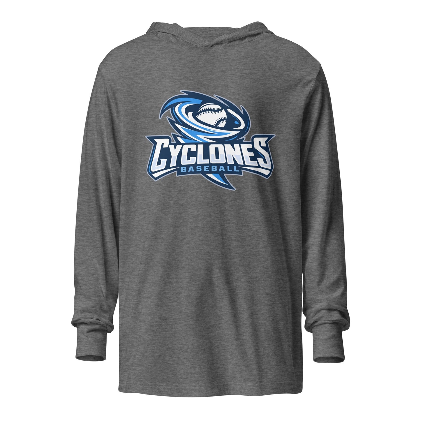 Performance | Hooded Long Sleeve T Shirt | Centre County Cyclones | Crest Logo