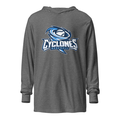 Performance | Hooded Long Sleeve T Shirt | Centre County Cyclones | Crest Logo