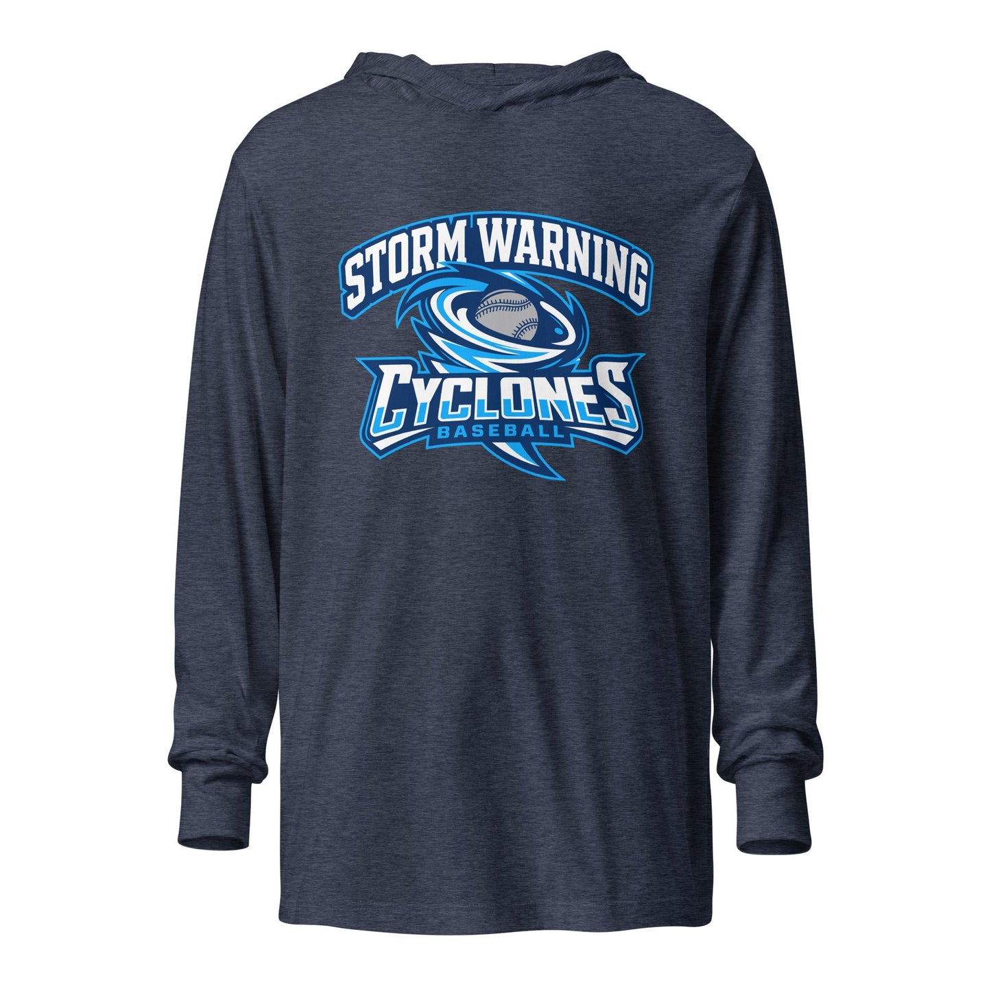 Performance | Hooded Long Sleeve T Shirt | Centre County Cyclones | Vanguard Logo