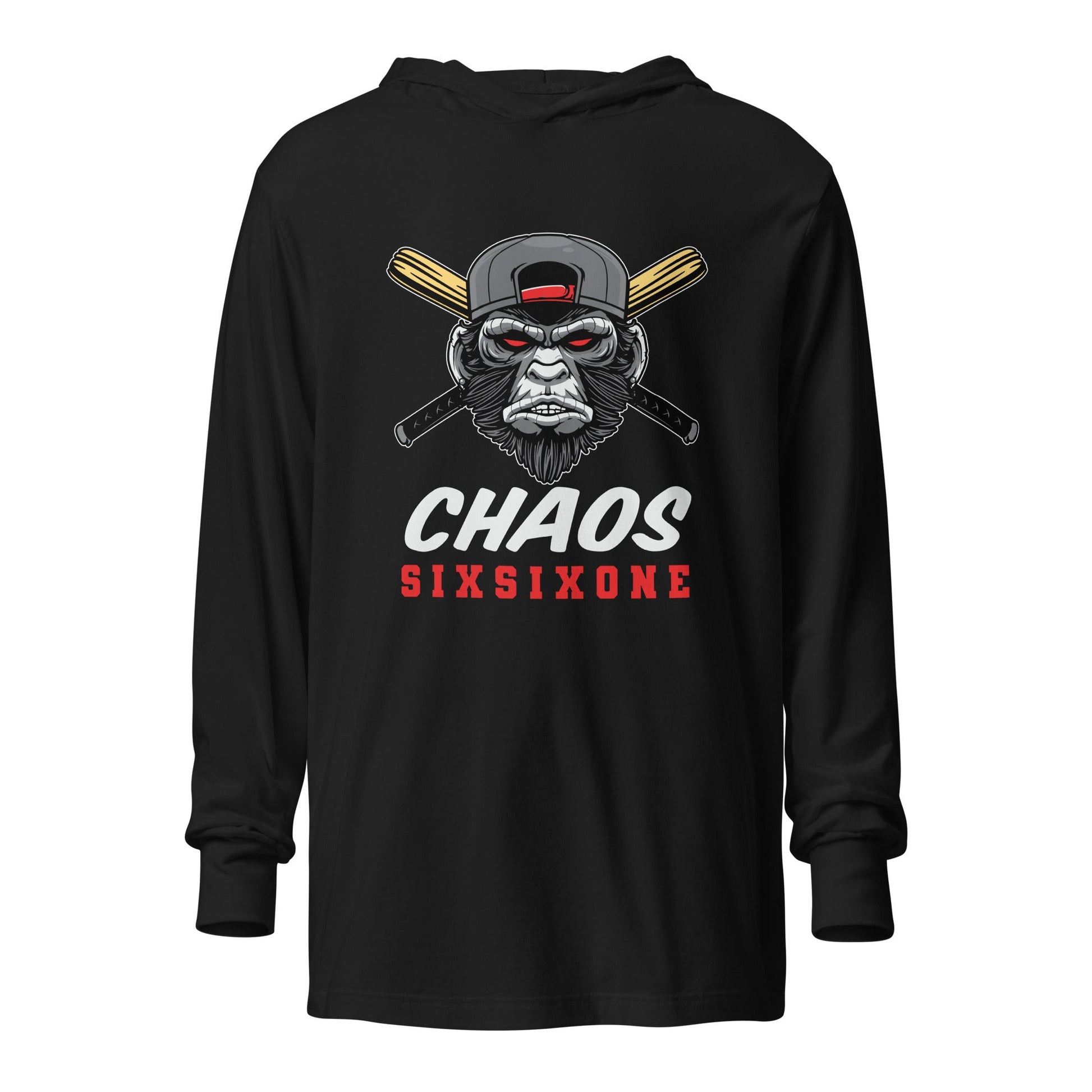 Performance | Hooded Long Sleeve T Shirt | CHAOS 661 7u | SixSixOne Alt Logo