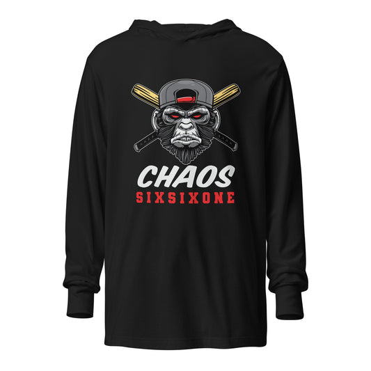 Performance | Hooded Long Sleeve T Shirt | CHAOS 661 7u | SixSixOne Alt Logo