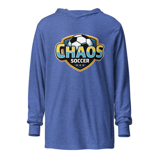 Performance | Hooded Long Sleeve T Shirt | Chaos Soccer | Logo