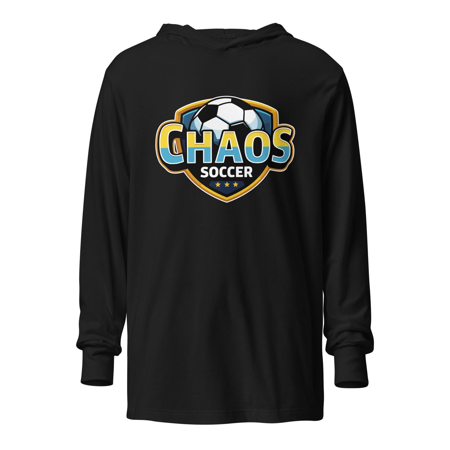 Performance | Hooded Long Sleeve T Shirt | Chaos Soccer | Logo