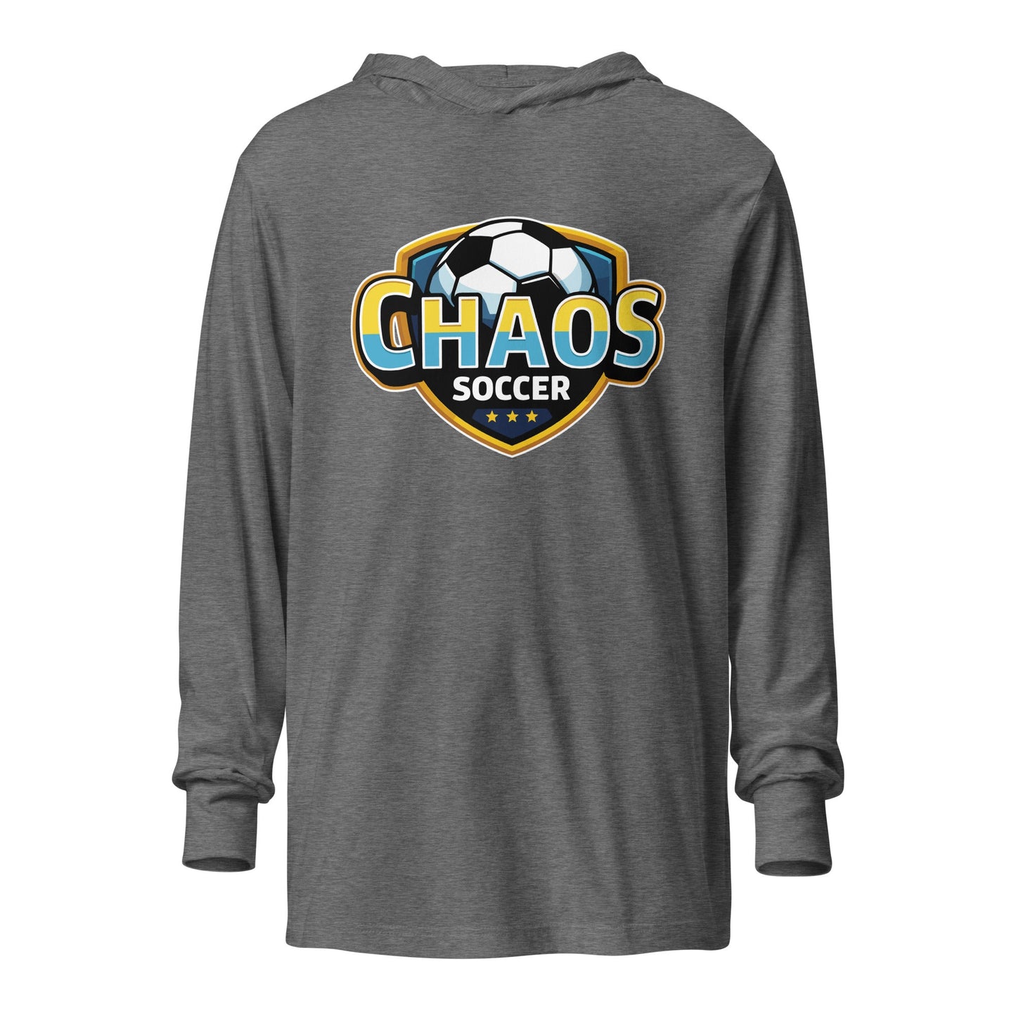 Performance | Hooded Long Sleeve T Shirt | Chaos Soccer | Logo