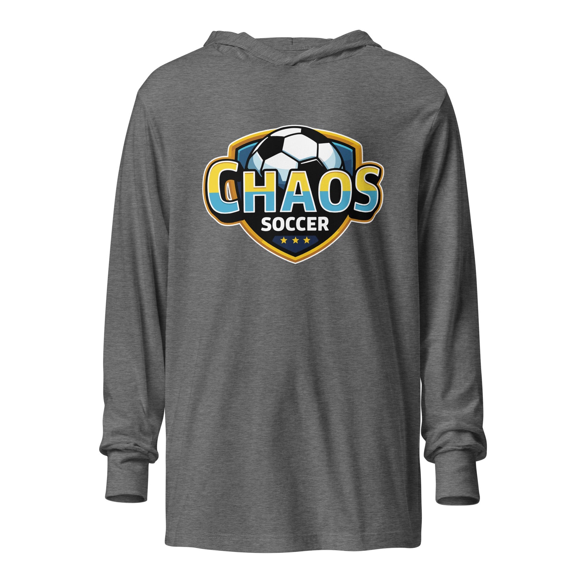 Performance | Hooded Long Sleeve T Shirt | Chaos Soccer | Logo