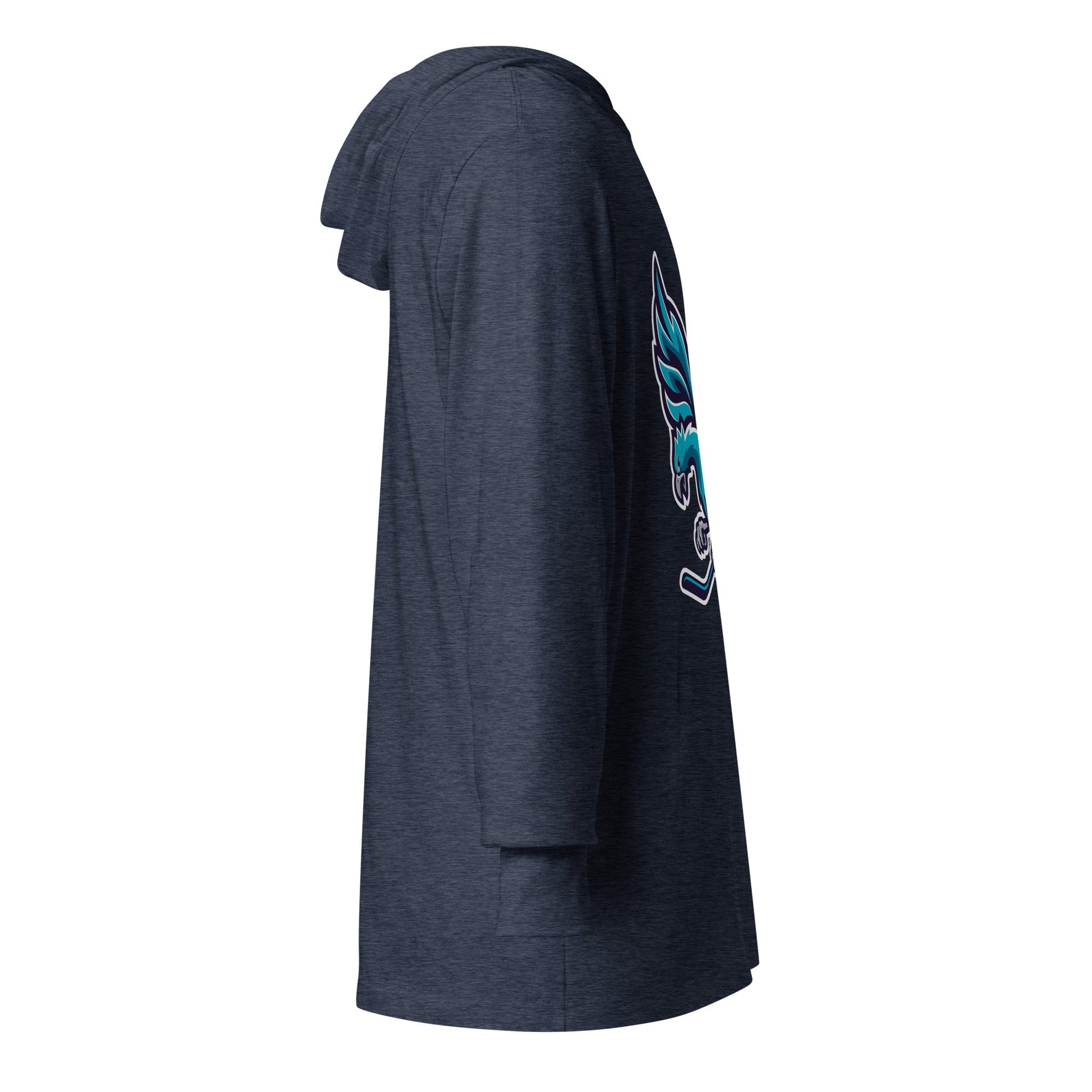 Performance | Hooded Long Sleeve T Shirt | Charlotte Rise | Mascot Logo