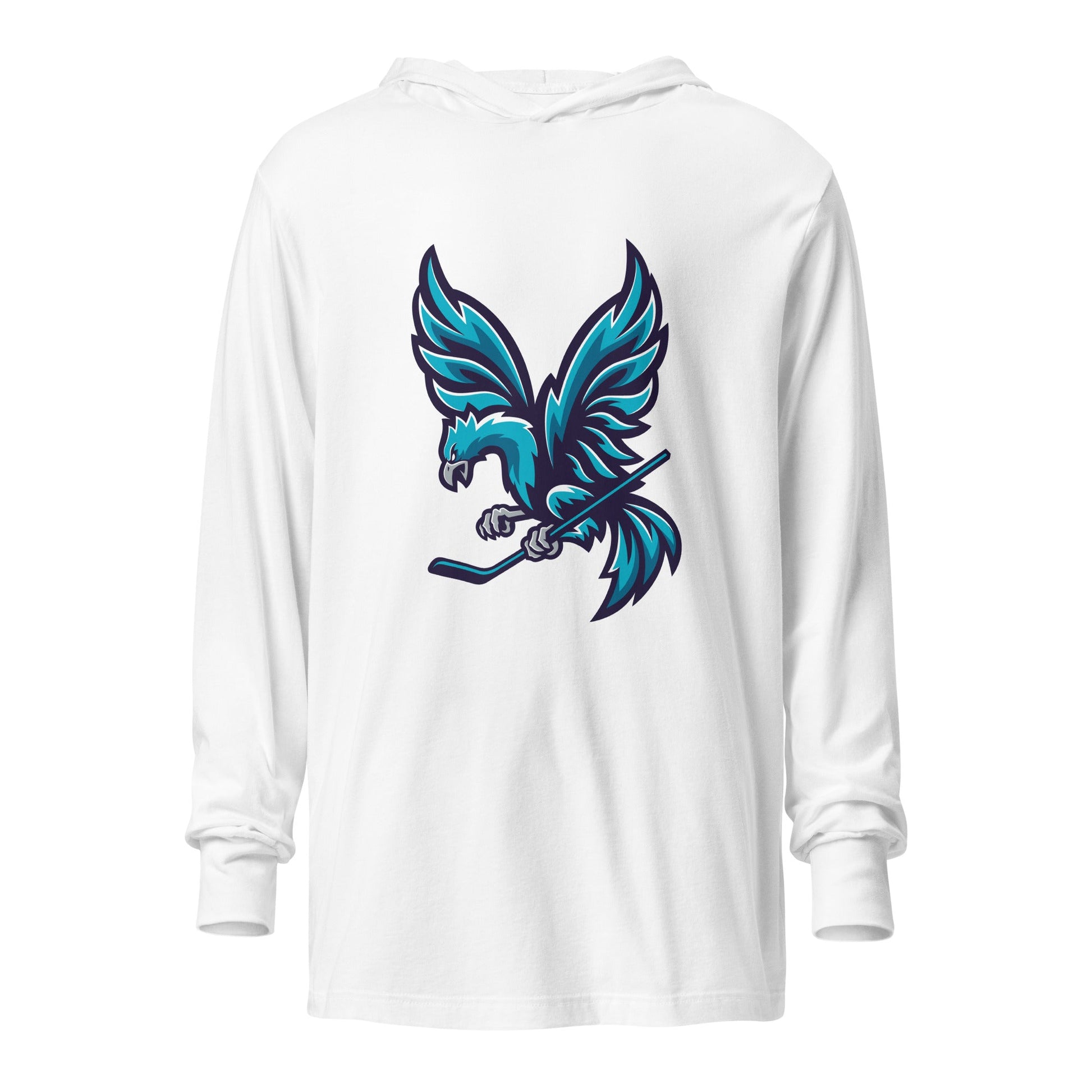 Performance | Hooded Long Sleeve T Shirt | Charlotte Rise | Mascot Logo