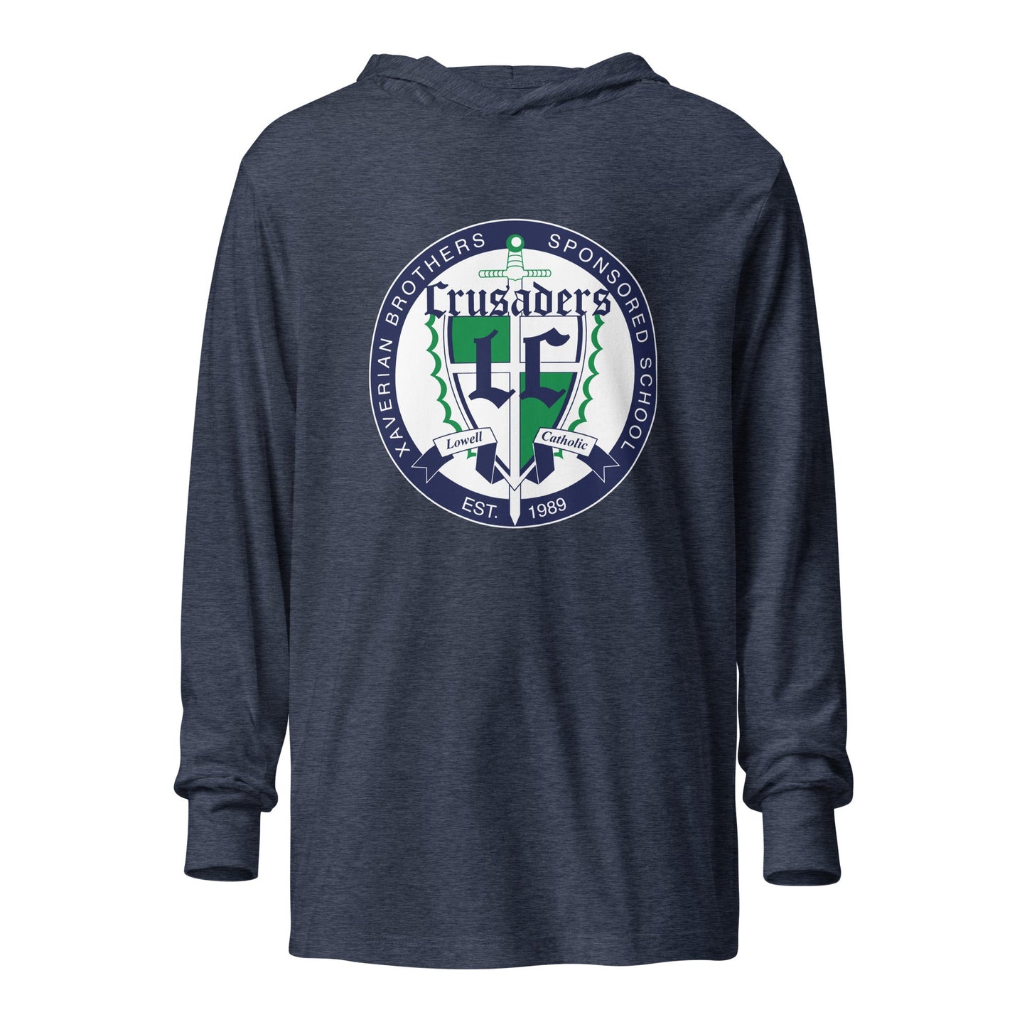 Performance | Hooded Long Sleeve T Shirt | Cheer | Badge Logo
