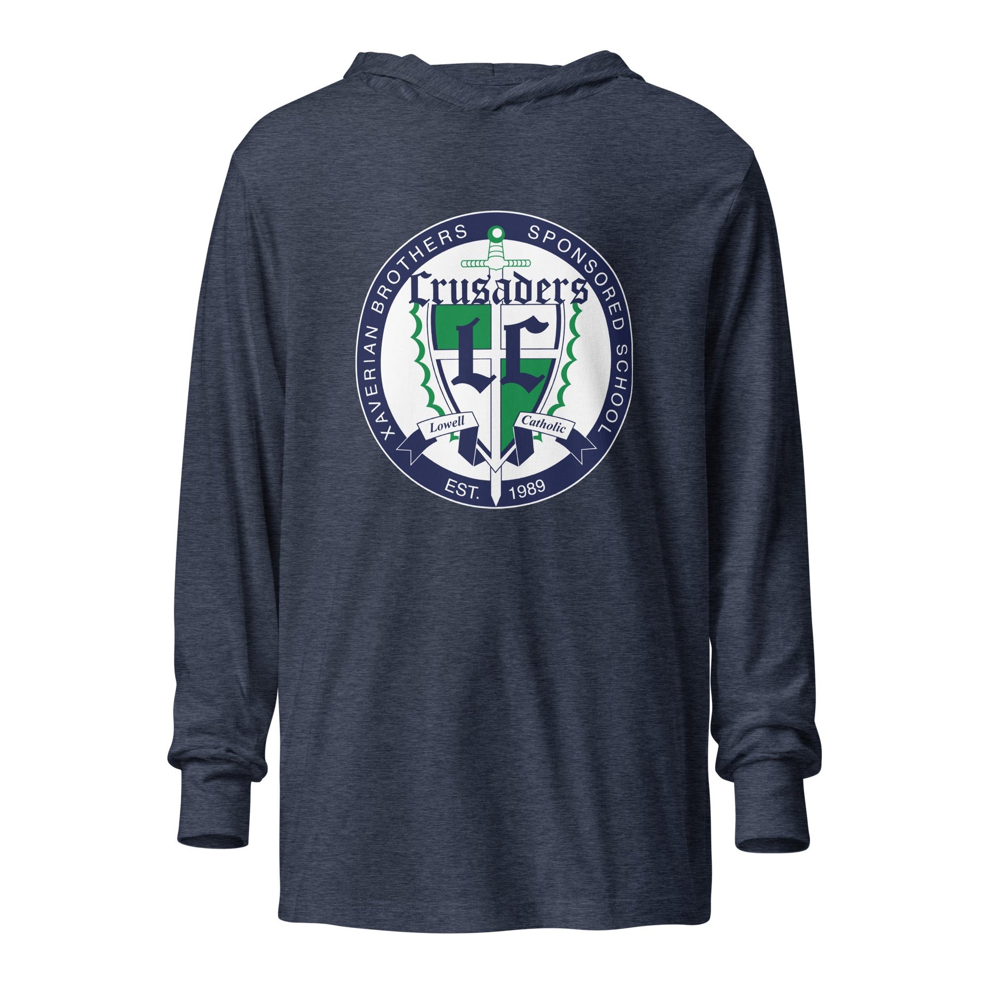 Performance | Hooded Long Sleeve T Shirt | Cheer | Badge Logo