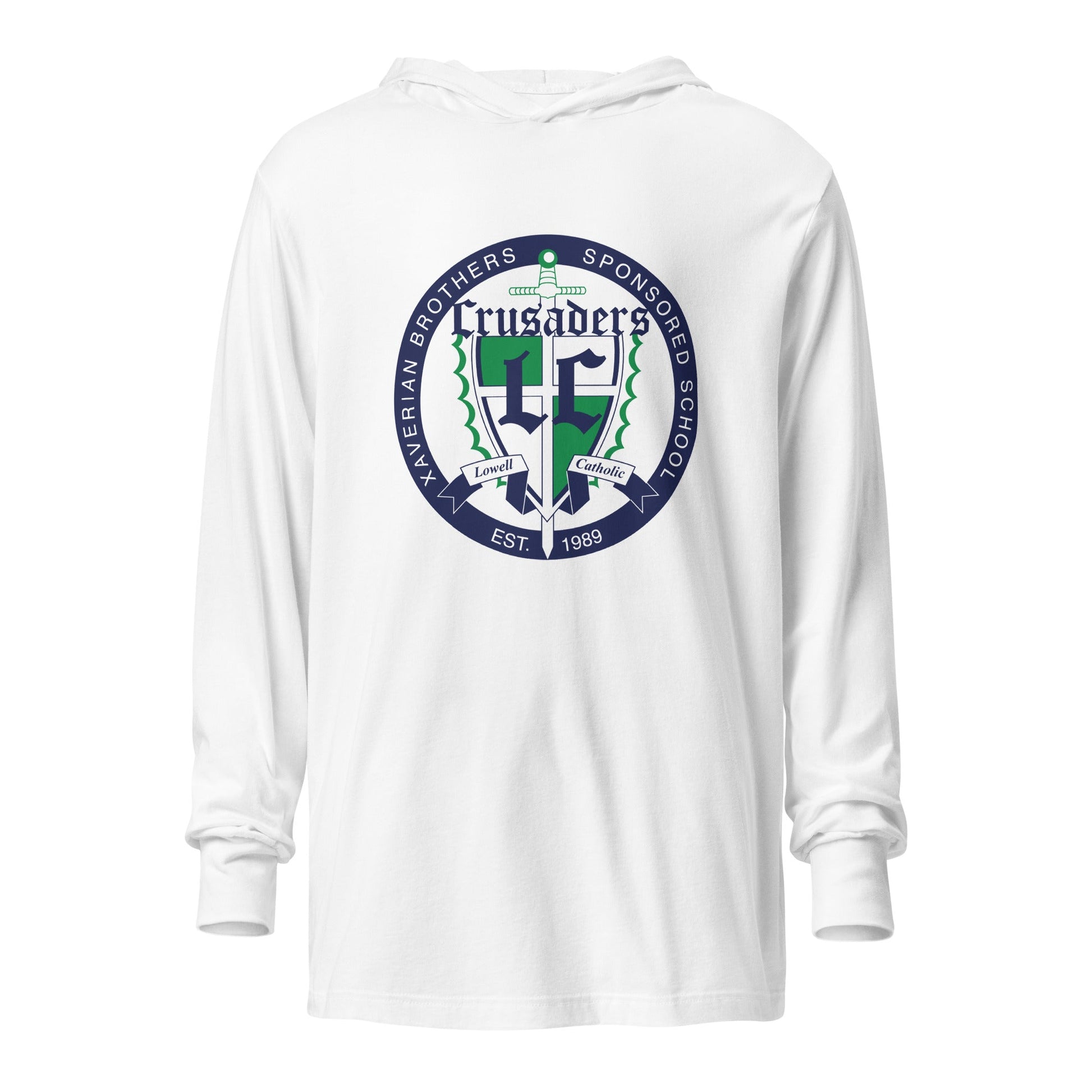 Performance | Hooded Long Sleeve T Shirt | Cheer | Badge Logo