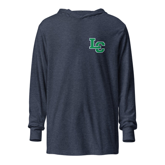 Performance | Hooded Long Sleeve T Shirt | Cheer | LC Lettermark Logo