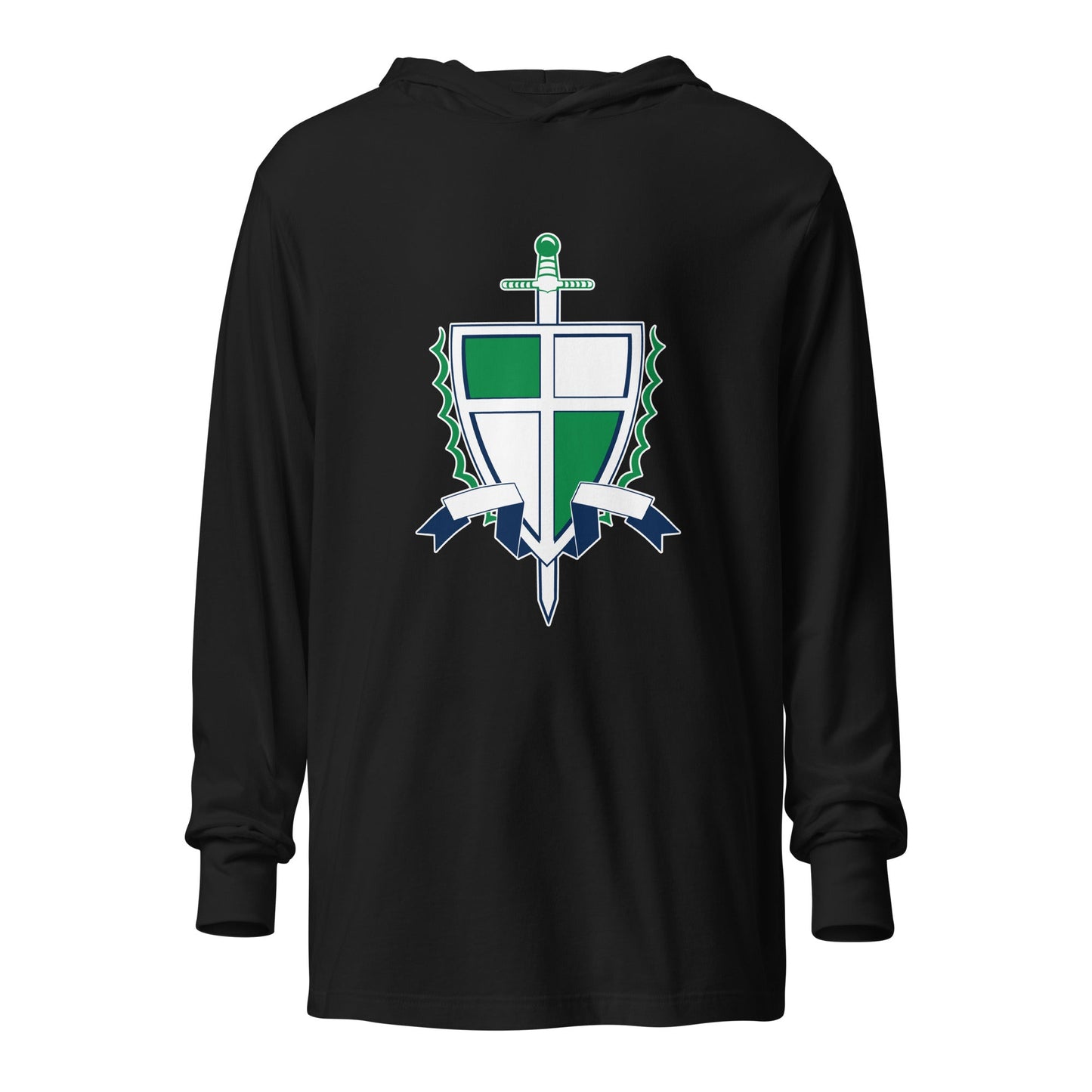 Performance | Hooded Long Sleeve T Shirt | Cheer | Shield Logo