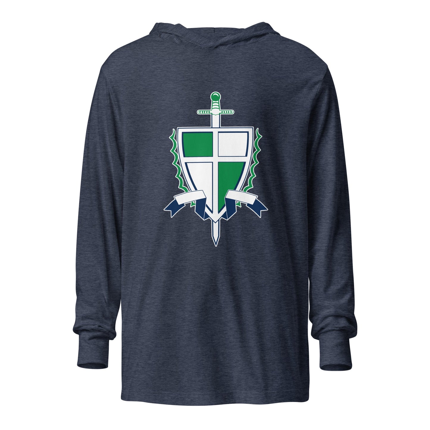Performance | Hooded Long Sleeve T Shirt | Cheer | Shield Logo