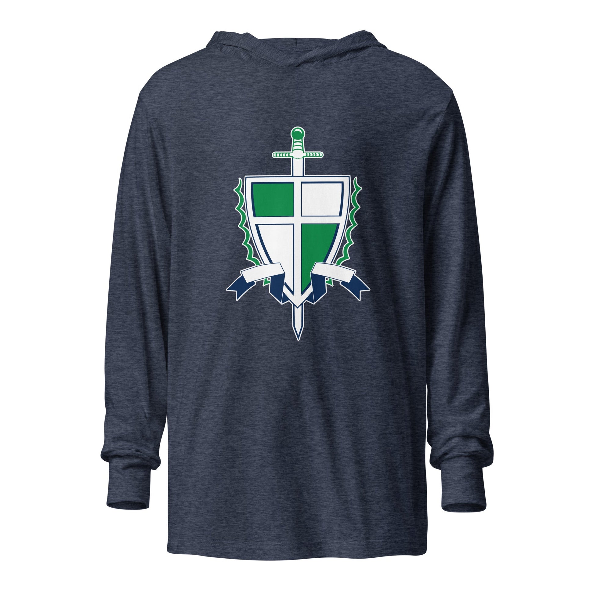Performance | Hooded Long Sleeve T Shirt | Cheer | Shield Logo