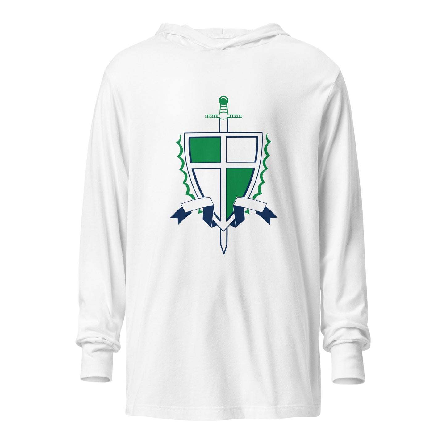 Performance | Hooded Long Sleeve T Shirt | Cheer | Shield Logo