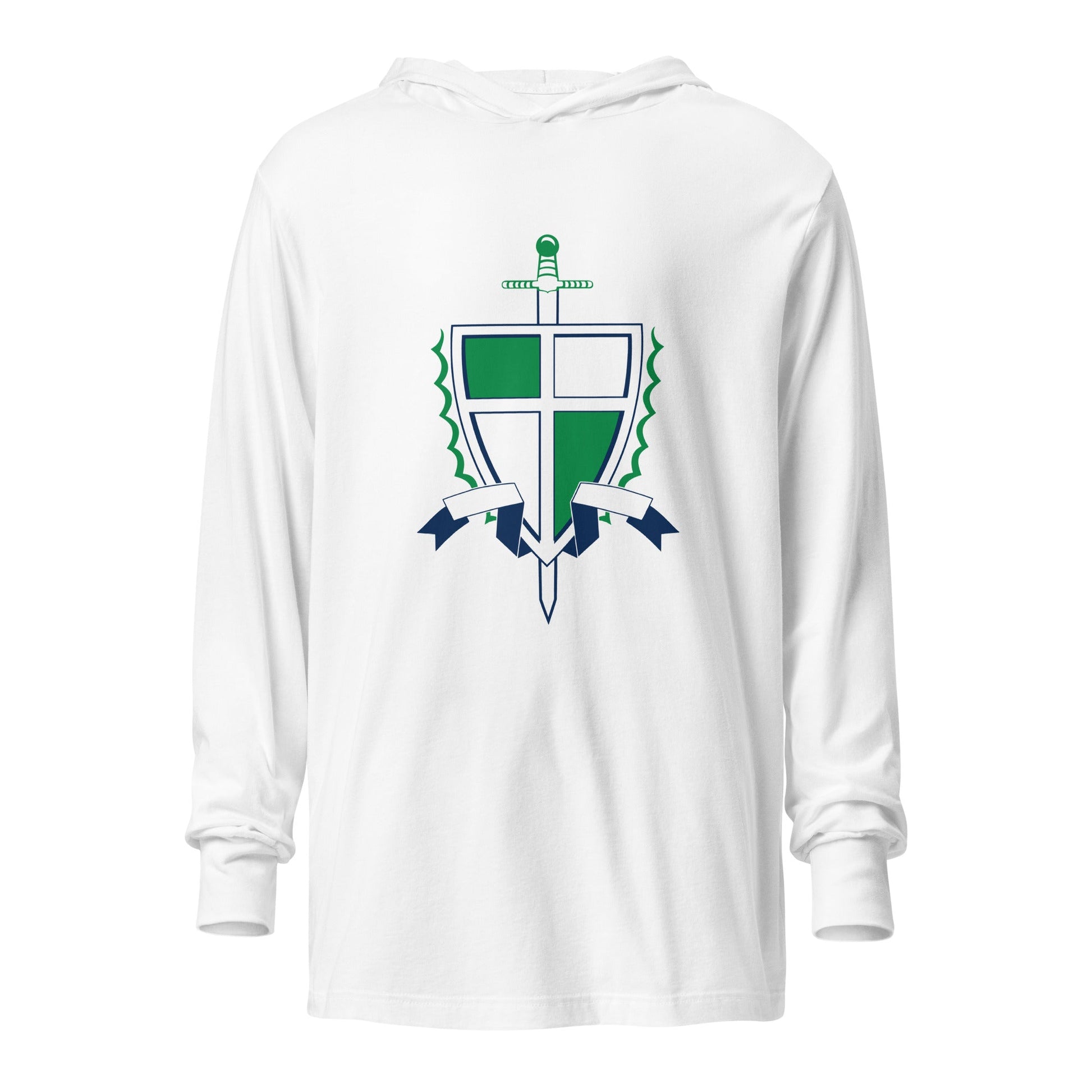 Performance | Hooded Long Sleeve T Shirt | Cheer | Shield Logo