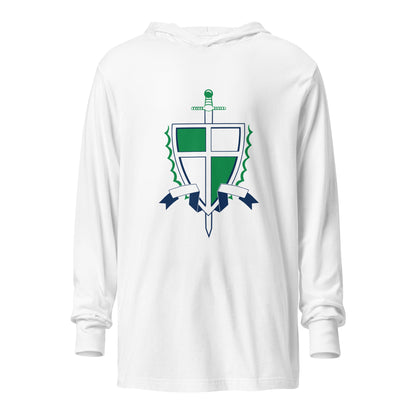 Performance | Hooded Long Sleeve T Shirt | Cheer | Shield Logo
