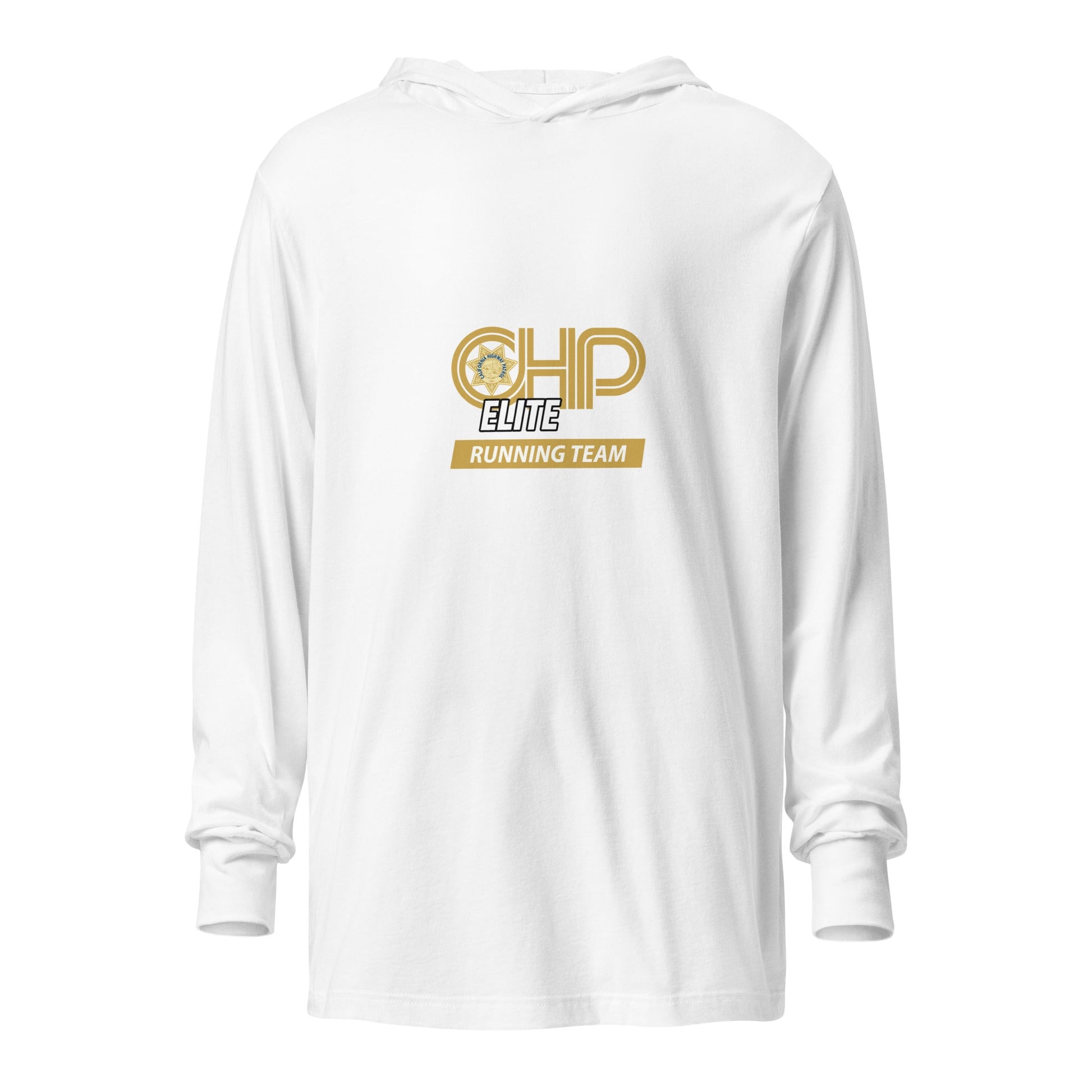 Performance | Hooded Long Sleeve T Shirt | CHP Elite Running Team | Runner Crest Logo