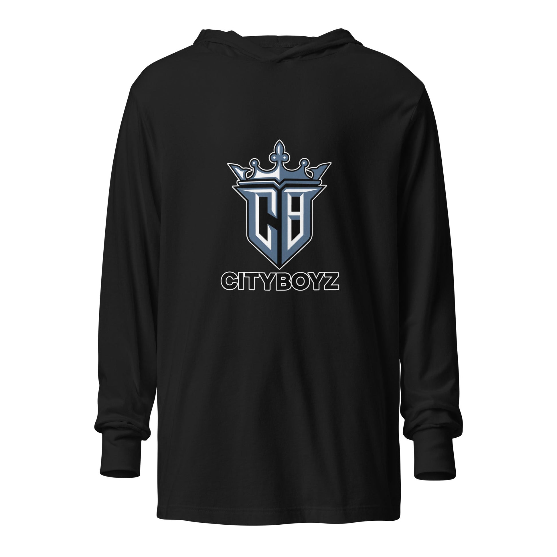 Performance | Hooded Long Sleeve T Shirt | City Boyz Elite | Crown Valor Logo