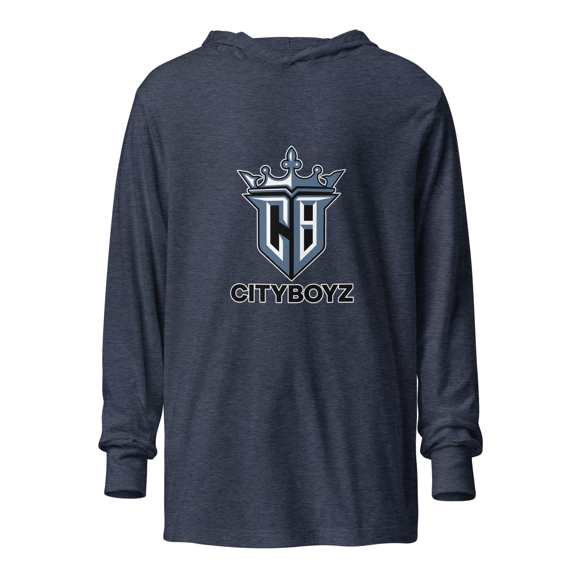 Performance | Hooded Long Sleeve T Shirt | City Boyz Elite | Crown Valor Logo