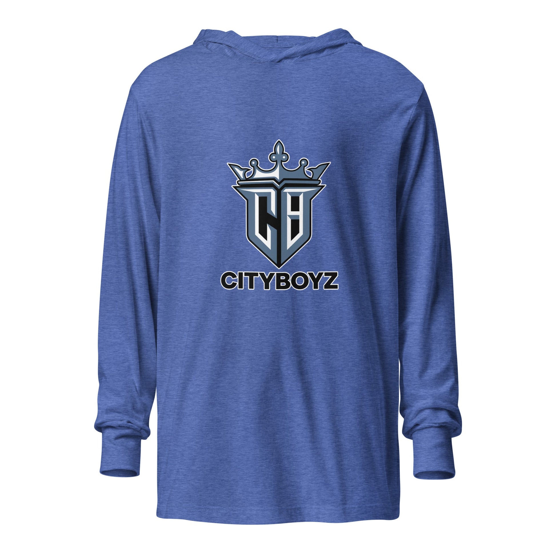 Performance | Hooded Long Sleeve T Shirt | City Boyz Elite | Crown Valor Logo