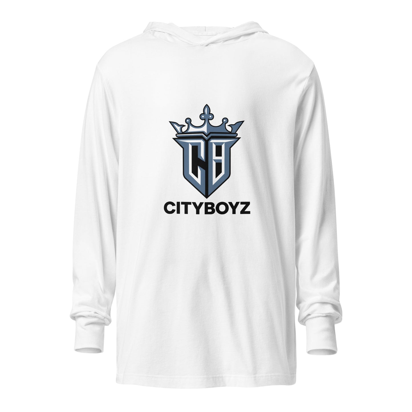 Performance | Hooded Long Sleeve T Shirt | City Boyz Elite | Crown Valor Logo
