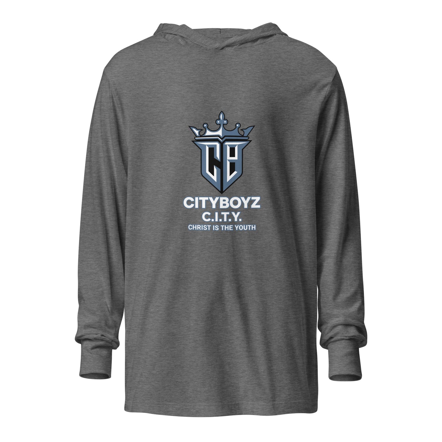 Performance | Hooded Long Sleeve T Shirt | City Boyz Elite | Vanguard Logo