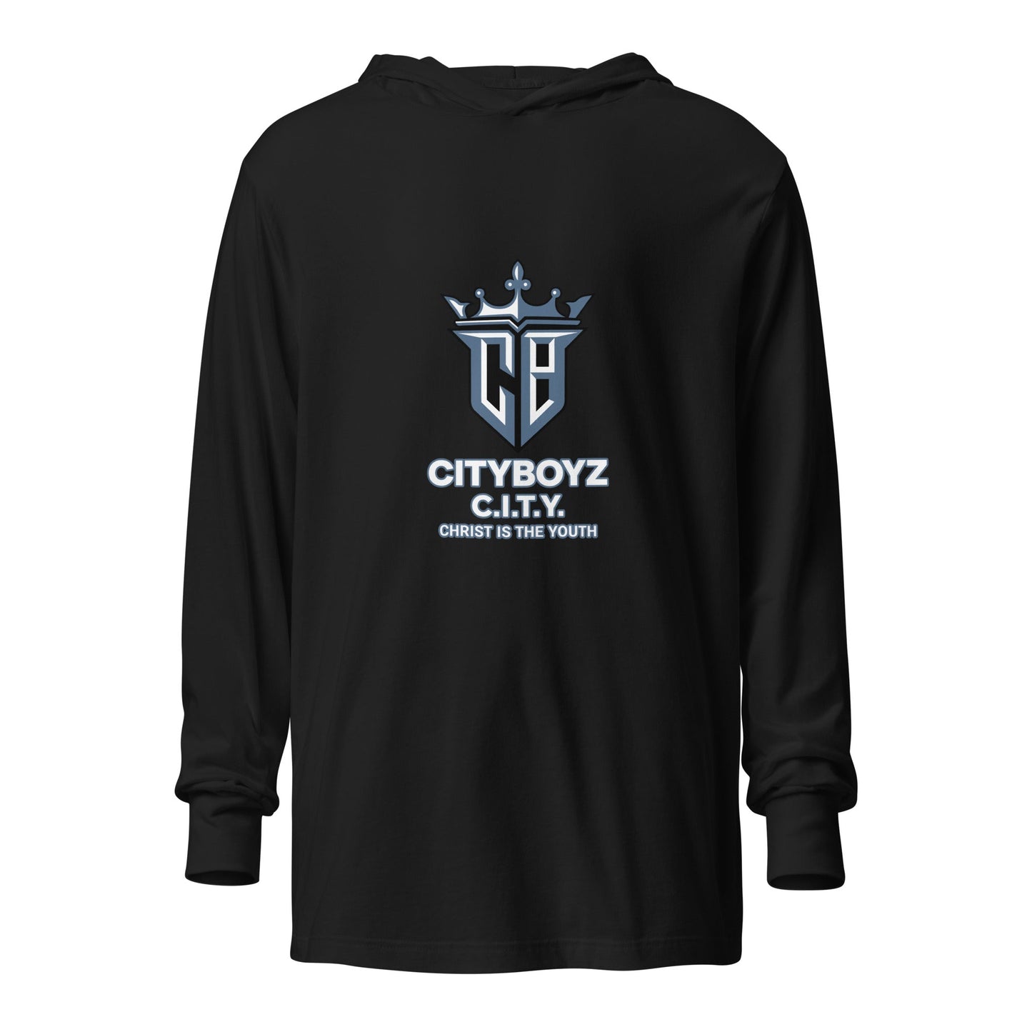 Performance | Hooded Long Sleeve T Shirt | City Boyz Elite | Vanguard Logo