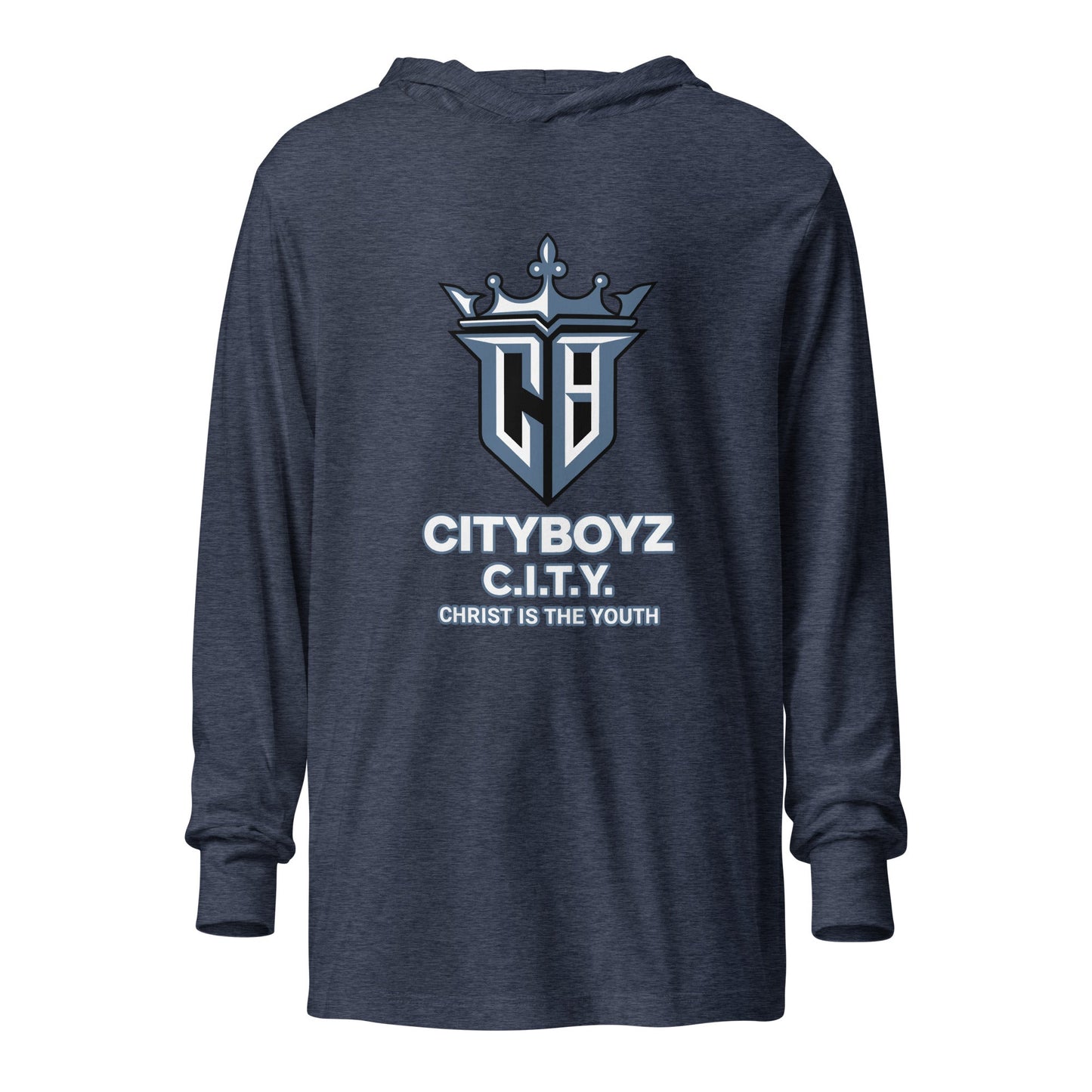 Performance | Hooded Long Sleeve T Shirt | City Boyz Elite | Victory Royale Logo