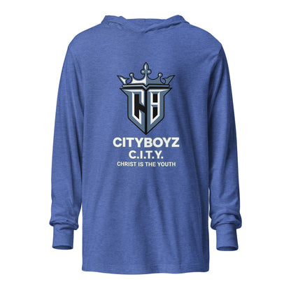 Performance | Hooded Long Sleeve T Shirt | City Boyz Elite | Victory Royale Logo