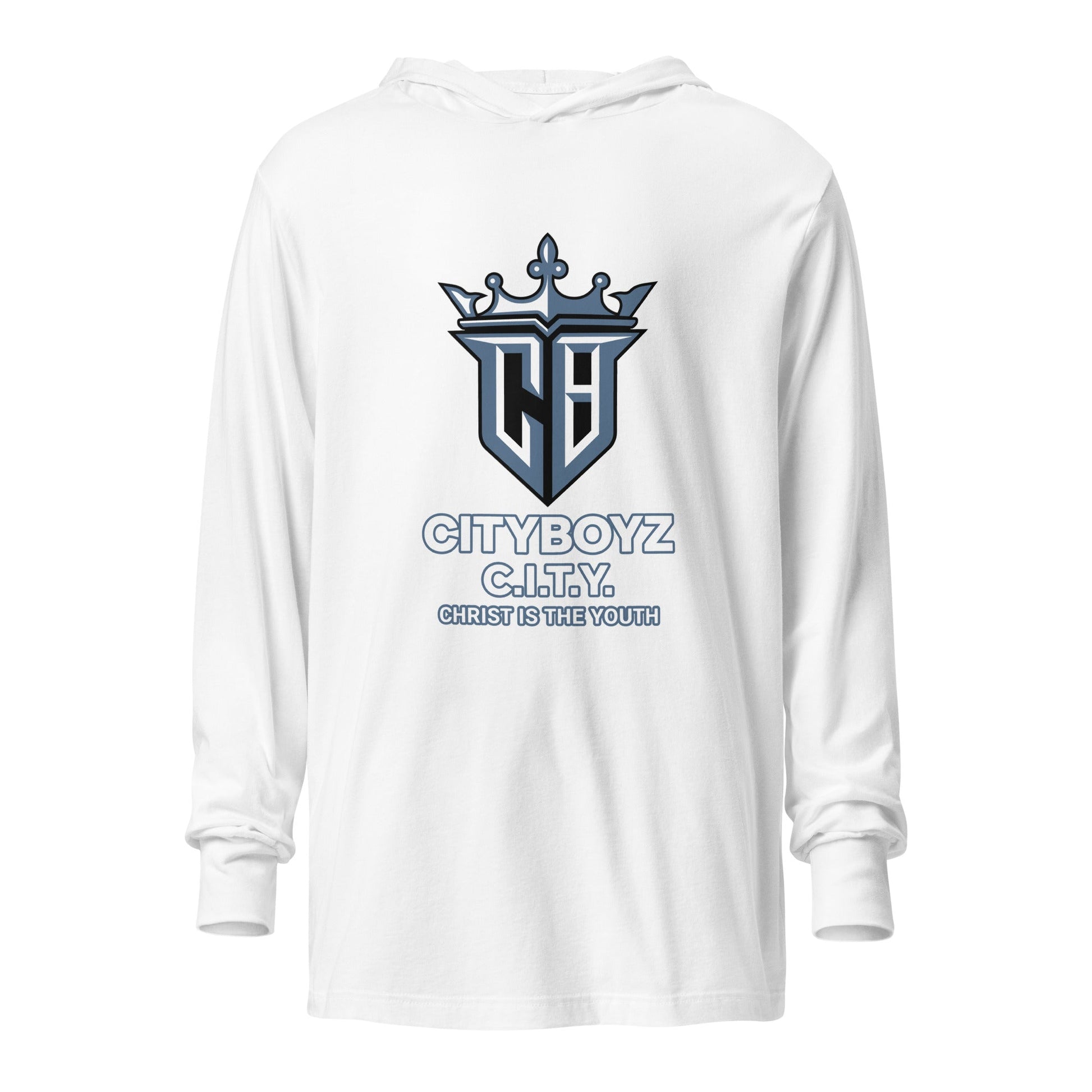 Performance | Hooded Long Sleeve T Shirt | City Boyz Elite | Victory Royale Logo