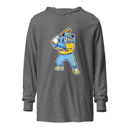 Performance | Hooded Long Sleeve T Shirt | Claremont Little League | Mascot Logo