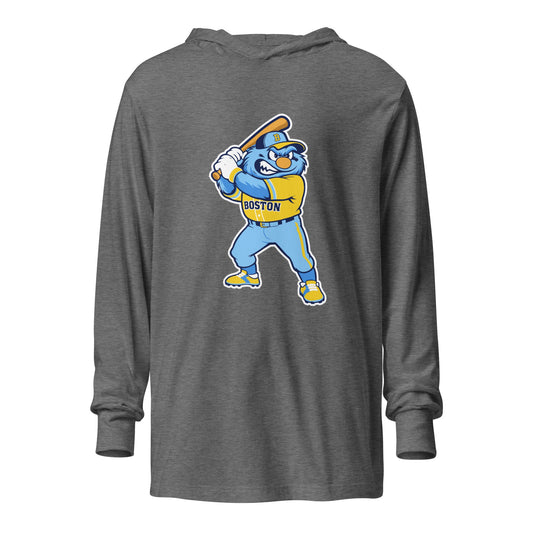 Performance | Hooded Long Sleeve T Shirt | Claremont Little League | Mascot Logo