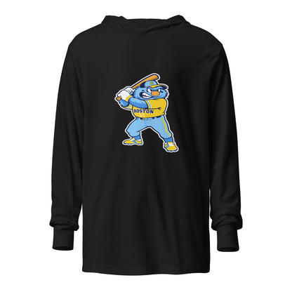 Performance | Hooded Long Sleeve T Shirt | Claremont Little League | Mascot Logo