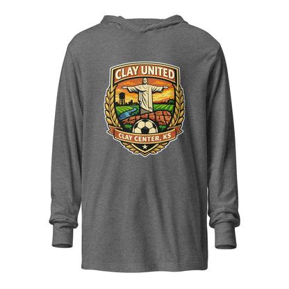 Performance | Hooded Long Sleeve T Shirt | Clay United | Crest Logo