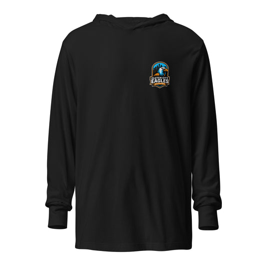 Performance | Hooded Long Sleeve T Shirt | Clutch City College Prep | Icon Logo