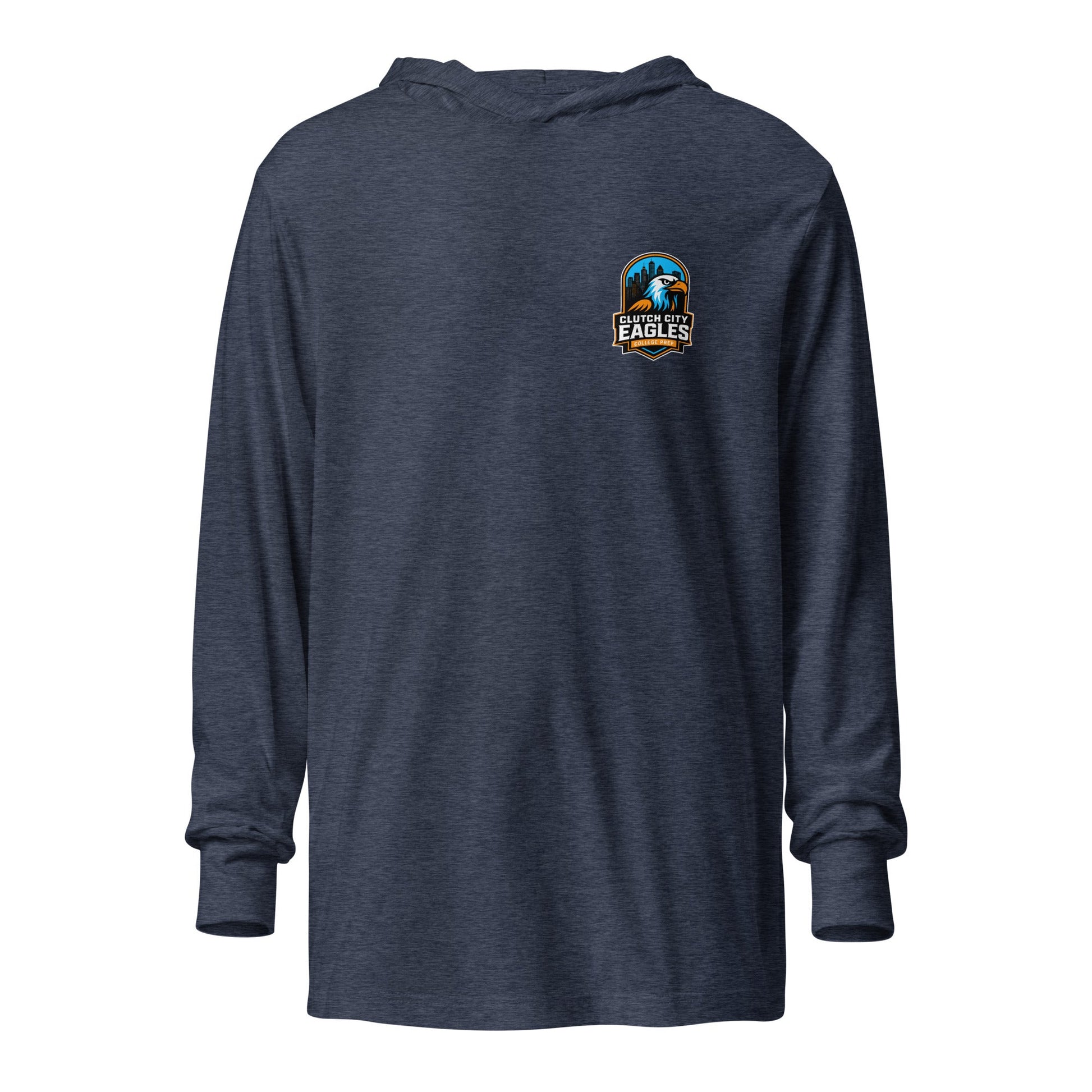 Performance | Hooded Long Sleeve T Shirt | Clutch City College Prep | Icon Logo