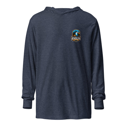 Performance | Hooded Long Sleeve T Shirt | Clutch City College Prep | Icon Logo