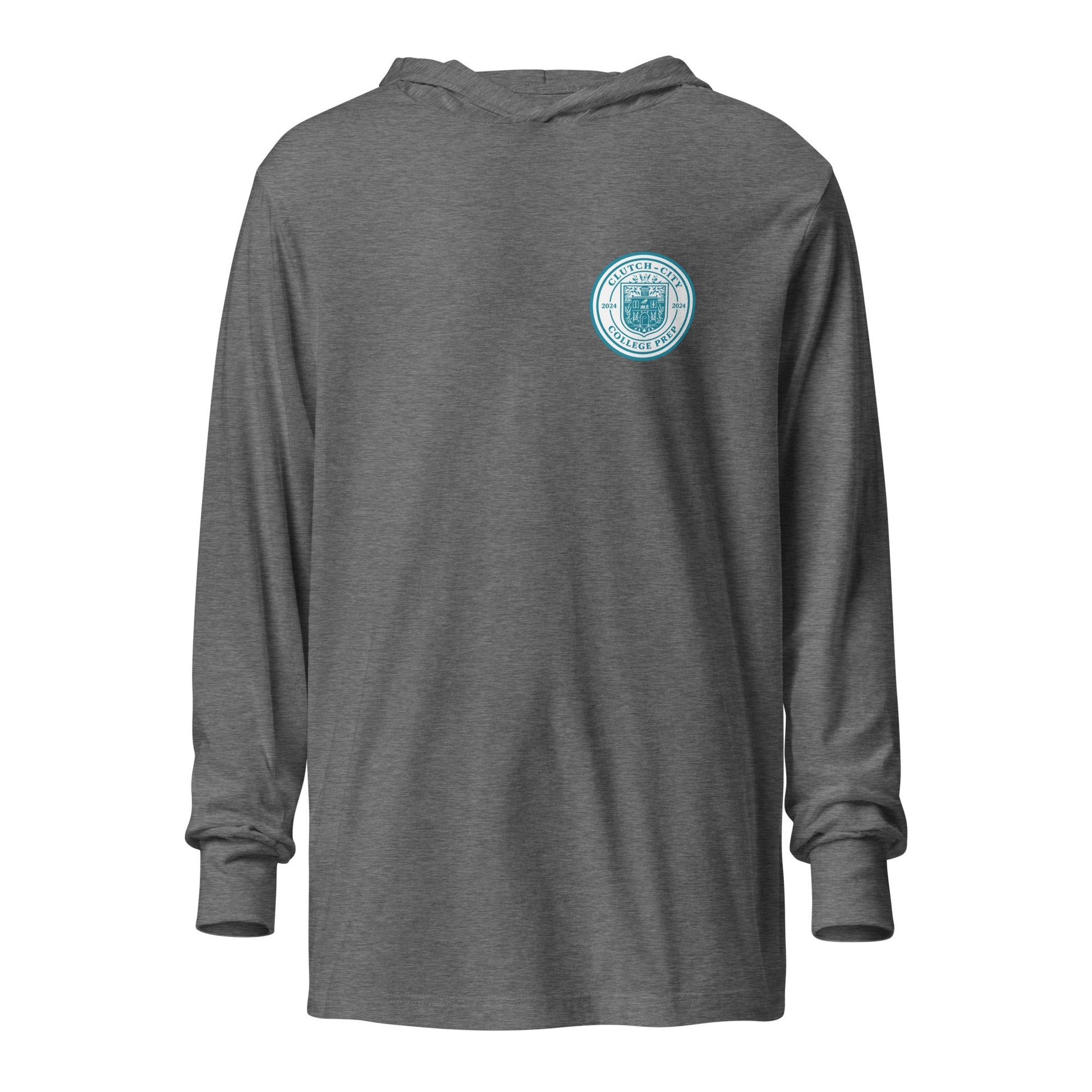 Performance | Hooded Long Sleeve T Shirt | Clutch City College Prep | Mark Logo