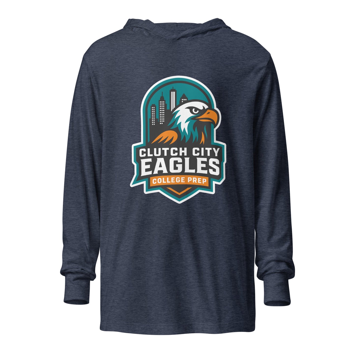 Performance | Hooded Long Sleeve T Shirt | Clutch City College Prep | Shield Logo